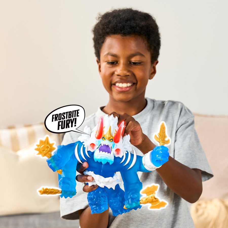 Boy playing with Goo Jitzu King Frostbite